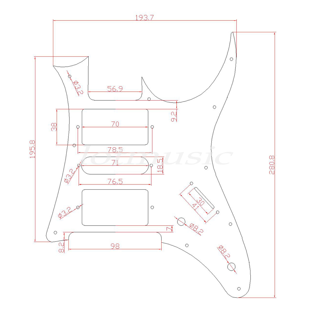 ibanez hsh pickguard