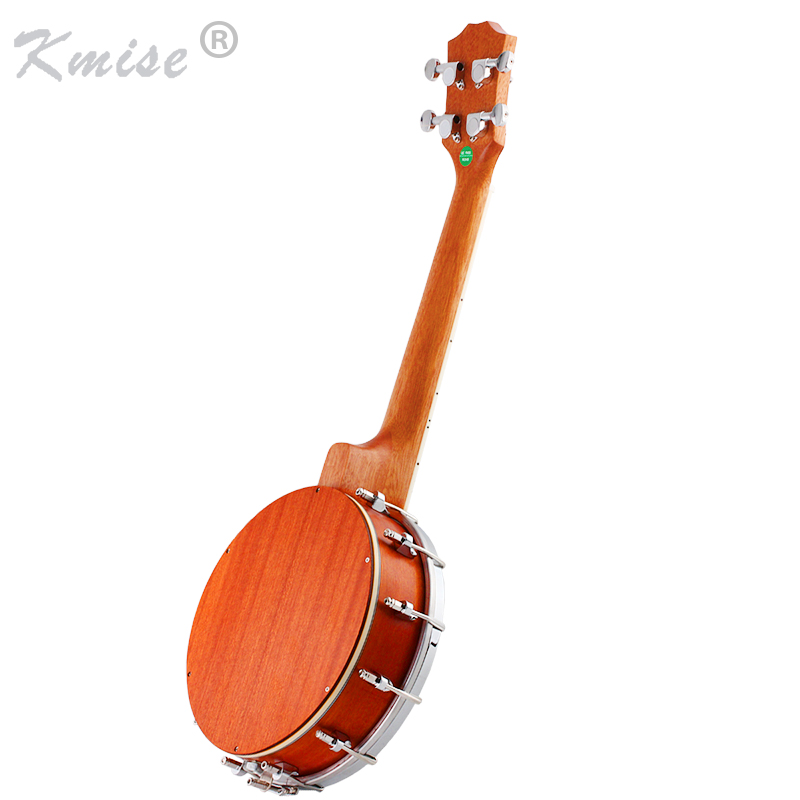 Kmise Banjolele Banjo Ukulele Uke Concert 23 Inch Sapele 4 String with Gig Bag 
