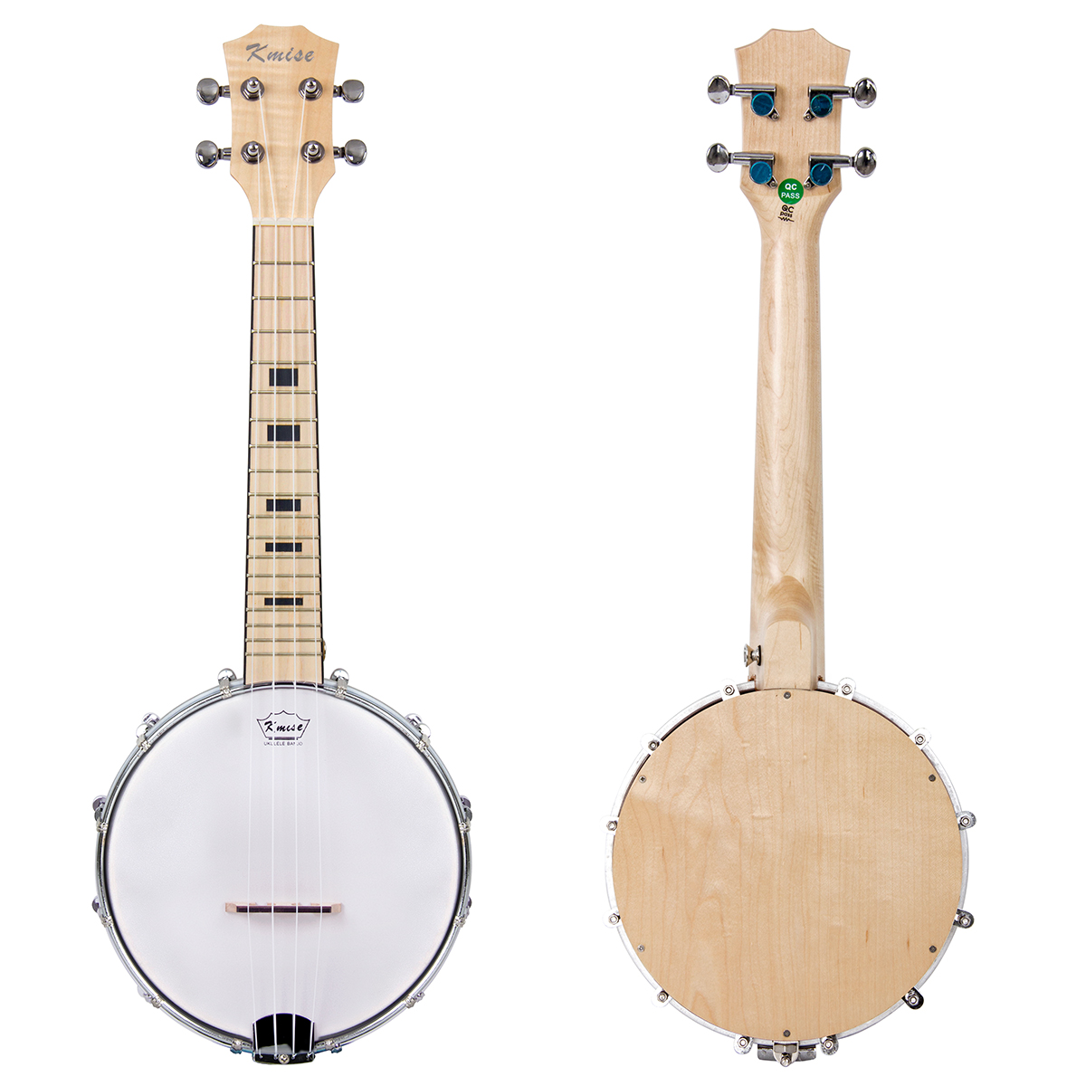 Banjo Ukulele,Kmise 4 String Ukulele Banjolele Concert Size 23 Inch Sapele Wood Banjo lele for Beginners 