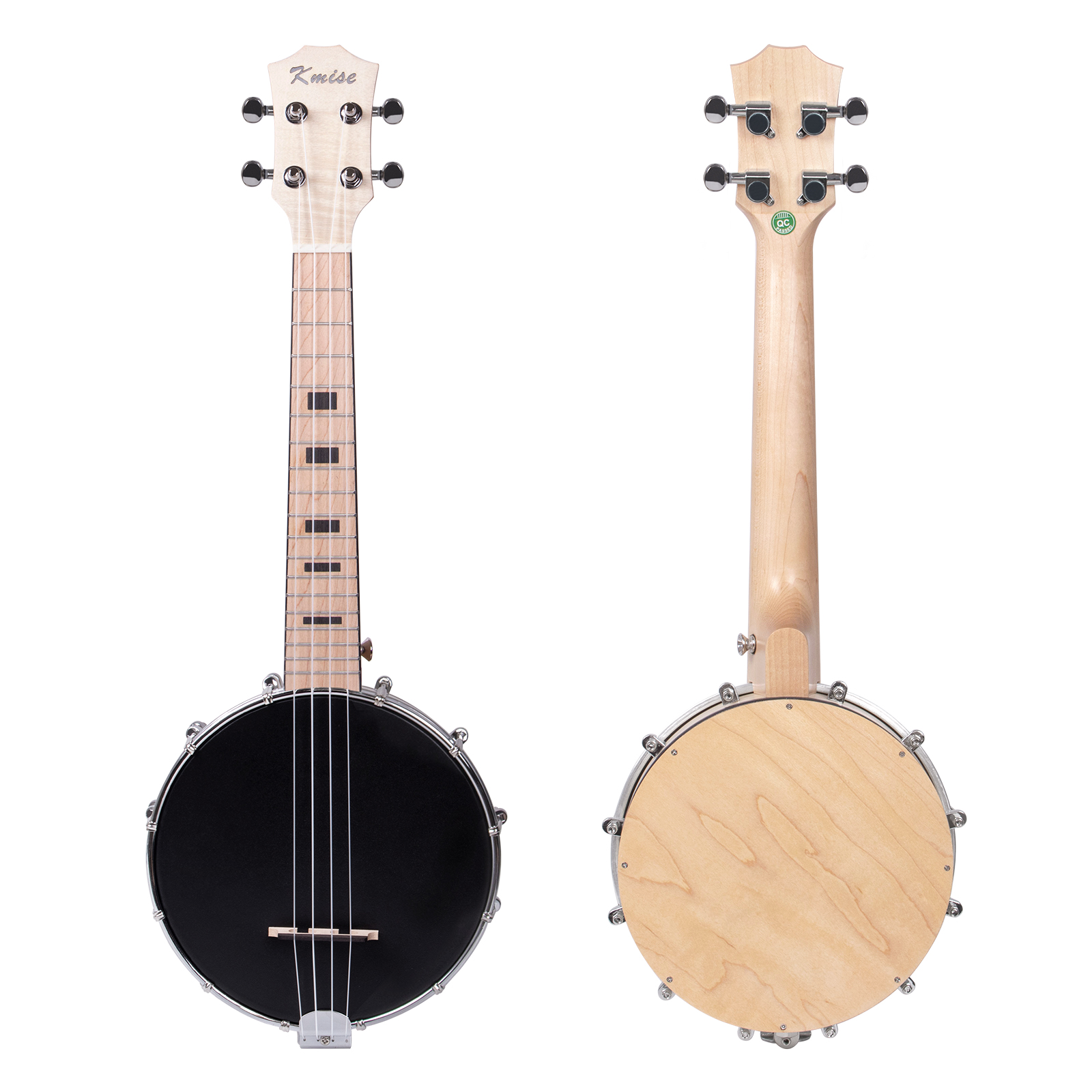 Kmise 4 String Banjo Ukulele Uke Concert 23 Inch Maple Wood 4 String Musical Instruments