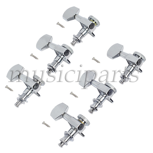 6pcs 6R Locking Tuners Pegs Machine Heads Chrome for Fender replacement