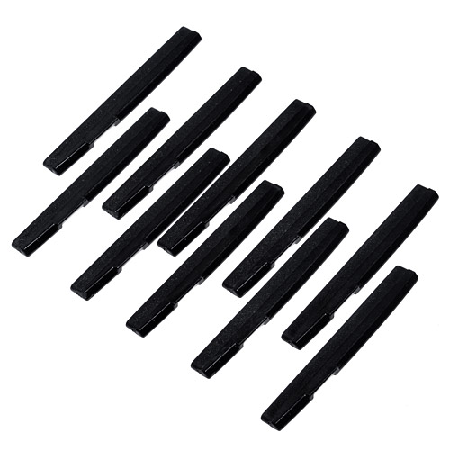 10pcs Plastic Slotted Saddle For Acoustic Guitar Black Musical 