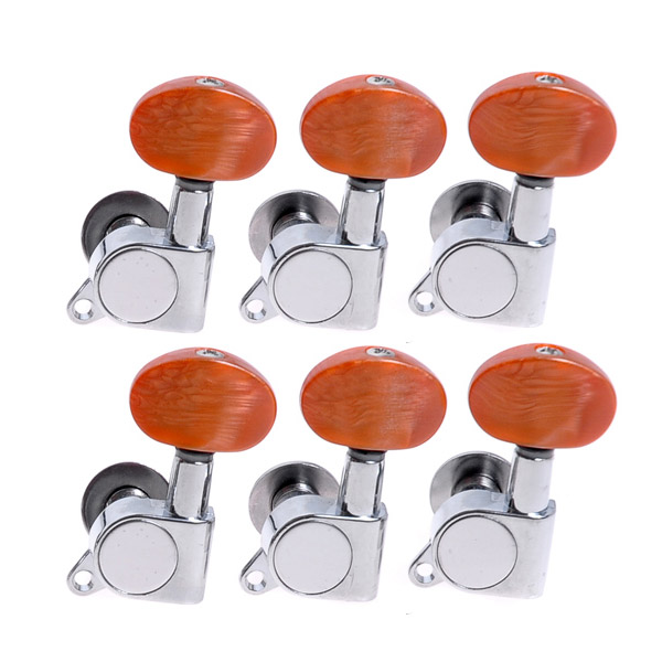 1set 6l K 801 Chrome Enclosed Tuning Pegs Machine Head Tuners W Light Coppermusical