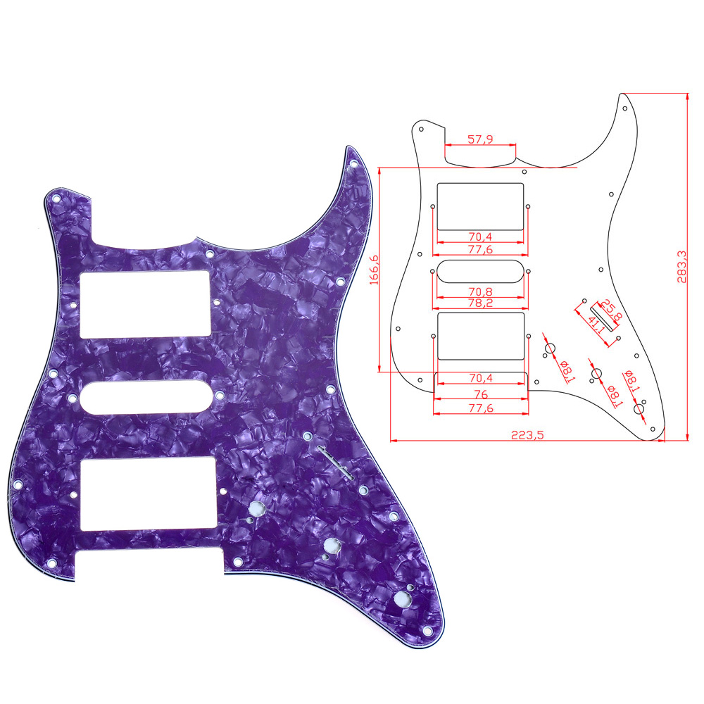 purple stratocaster pickguard