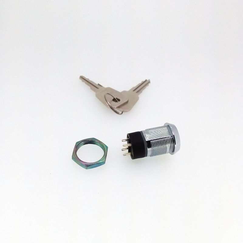 Fafeicy 10 Stück Schlüsselschalter 12mm - 220V/DC 3A Mit 20 Schlüsseln