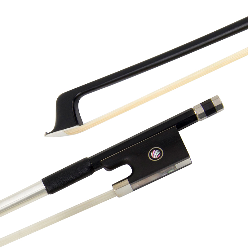 Violin Bow Stunning Bow Carbon Fiber for Violins (4/4, Black)