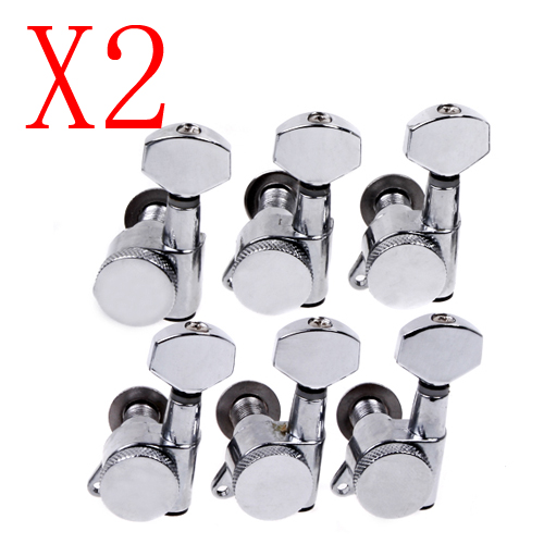 2sets 12L Locking Tuning Pegs Machine Heads Chrome Replacement Fender ...